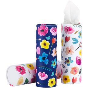 حامل مناديل السيارة مع مناديل الوجه وأنابيب مناديل السفر مناسبة تمامًا لحامل أكواب السيارة حاوية صندوق أسطواني للأنسجة in Kuwait