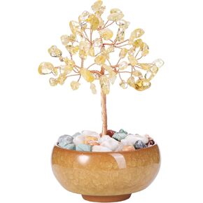 jovivi اللازورد الكريستال شجرة الأحجار الكريمة شفاء بلورات شجرة المال بونساي السيراميك قاعدة فنغ شوي شجرة الحياة، حظا سعيدا ريكي الطاقة الإيجابية، ديكور مكتب المنزل in Kuwait