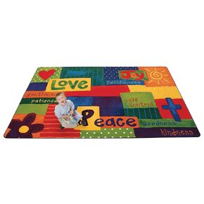 Carpets for Kids KID$Value PLUS 90115 Spiritual Fruit Painted Rug 6ft x 9ft Rectangle