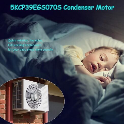 5KCP39EGS070S 5KCP39EGY823S 1/4 HP Condenser Fan Motor Replace for G3905, HC39GE236,237 HC39GE234A, 6DLL0 with Capacitor, 1100 RPM, 208/230V, 48 Frame OEM Upgraded Condenser Fan Motor Replacement in Kuwait