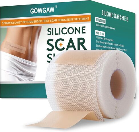 Medical Grade Silicone Scar Sheets, Silicone Scar Tape (1.6"x 120"), Professional Scar Removal Treatment, Reusable Silicone Scar Strip in Saudi Arabia