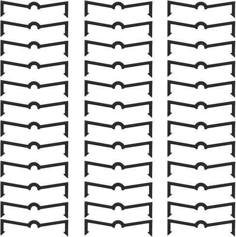 100 Pieces Peg Lock Plastic Peg Hooks Fixer Pegboard Hook Locks Pegboard Hook Pegboard Display Hook Organizer, Black in Saudi Arabia