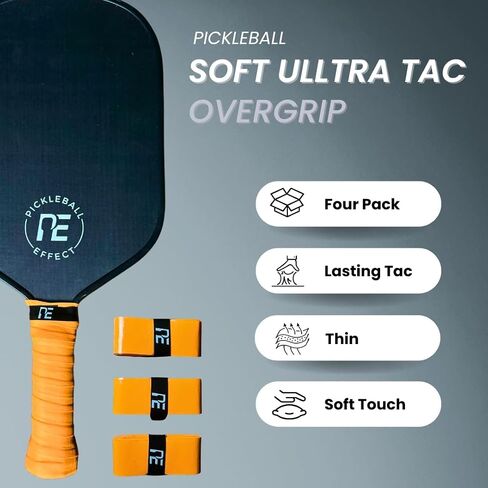 Pickleball Paddle Grip - Long Lasting Tennis Racket Grip Tape - Premium Soft Ultra Tac Overgrip for Enhanced Control - Pack of 4 in Saudi Arabia