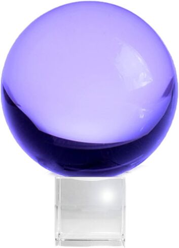 Amlong Crystal Meditation K9 Crystal Ball 3.25 inch (80mm) Diameter for Photography, Lensball, Decorative Ball with Free Crystal Stand and Gift Box, Clear in Saudi Arabia