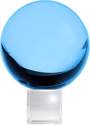 Amlong Crystal Meditation K9 Crystal Ball 3.25 inch (80mm) Diameter for Photography, Lensball, Decorative Ball with Free Crystal Stand and Gift Box, Clear in Saudi Arabia