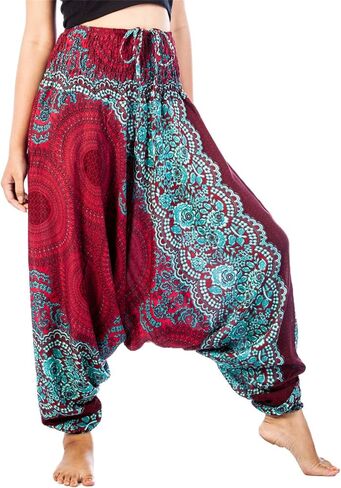 سراويل اليوغا LOFBAZ Harem للنساء من Boho Hippie Bohemian Aladdin Genie in Saudi Arabia