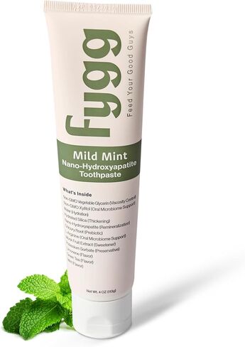 Fluoride Free Toothpaste, Nano Hydroxyapatite (Mild Mint) | Dentist Recommended - for Remineralizing, Whitening, & Sensitive Teeth - Premium Tooth Paste for Adults & Kids Oral Care (4oz) in Saudi Arabia