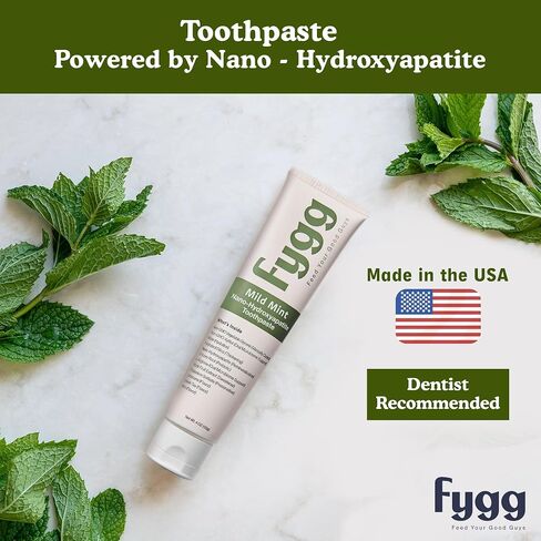 Fluoride Free Toothpaste, Nano Hydroxyapatite (Mild Mint) | Dentist Recommended - for Remineralizing, Whitening, & Sensitive Teeth - Premium Tooth Paste for Adults & Kids Oral Care (4oz) in Saudi Arabia
