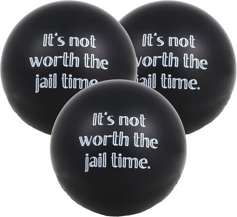 هدية مضحكة لزملاء العمل من It's Not Worth The Jail Time، وكرات التوتر ومقويات القبضة، للزملاء البالغين (عبوة من 3 قطع) in Saudi Arabia