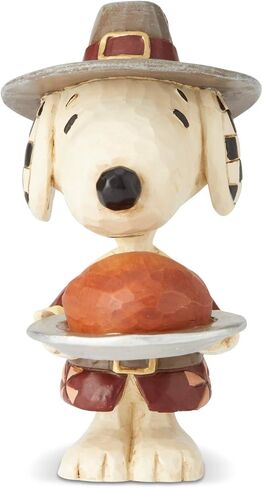 تمثال صغير من Enesco Peanuts من Jim Shore Thanksgiving Snoopy Pilgrim، 3.5 بوصة، متعدد الألوان in Saudi Arabia