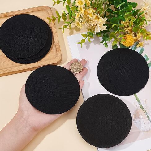 BENECREAT 8Pcs EVA Cloth Round Fascinator Hat Base, White Sinamay Hat Fascinator Base Craft for Millinery Magic, 4.33x0.12inch in Kuwait