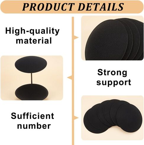 BENECREAT 8Pcs EVA Cloth Round Fascinator Hat Base, White Sinamay Hat Fascinator Base Craft for Millinery Magic, 4.33x0.12inch in Kuwait