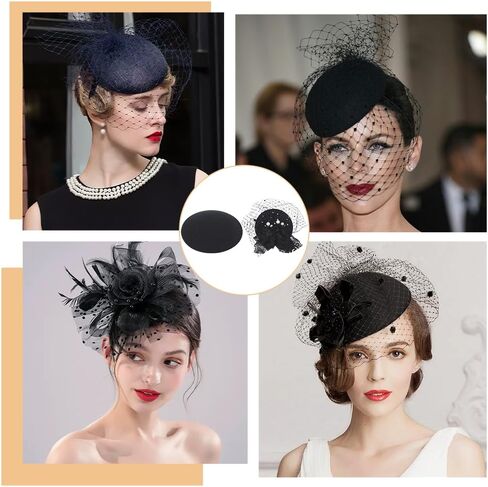 BENECREAT 8Pcs EVA Cloth Round Fascinator Hat Base, White Sinamay Hat Fascinator Base Craft for Millinery Magic, 4.33x0.12inch in Kuwait