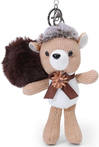 Mystery Flower Fragrance Keychain: Solid Aromatherapy for Closet, Car & Home - Dangling Pendant Deodorizer & Air Freshener - Cute bear (Grey bear) in Saudi Arabia