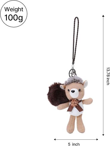 Mystery Flower Fragrance Keychain: Solid Aromatherapy for Closet, Car & Home - Dangling Pendant Deodorizer & Air Freshener - Cute bear (Grey bear) in Saudi Arabia