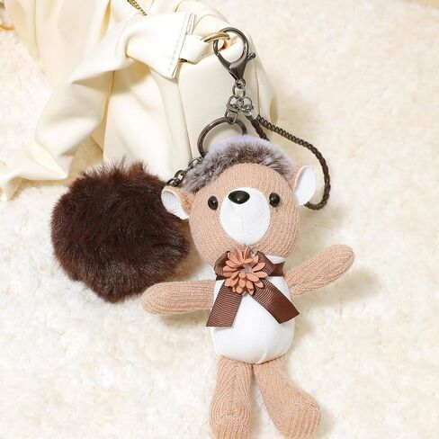 Mystery Flower Fragrance Keychain: Solid Aromatherapy for Closet, Car & Home - Dangling Pendant Deodorizer & Air Freshener - Cute bear (Grey bear) in Saudi Arabia