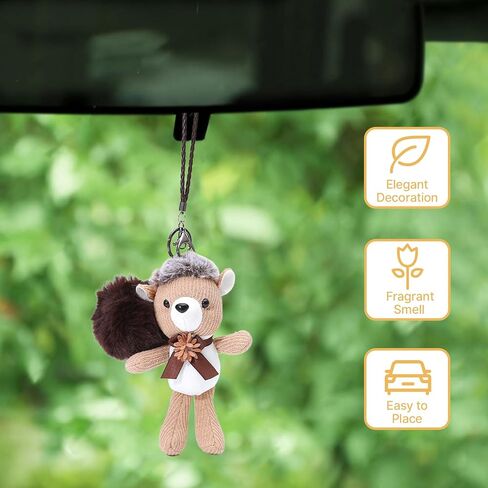 Mystery Flower Fragrance Keychain: Solid Aromatherapy for Closet, Car & Home - Dangling Pendant Deodorizer & Air Freshener - Cute bear (Grey bear) in Saudi Arabia