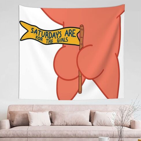 MeguMoon Funny Tapestry, Saturdays Are for The Girls Tapestry, Meme Tapestry for Bedroom Home Decor - 60x50in in Saudi Arabia