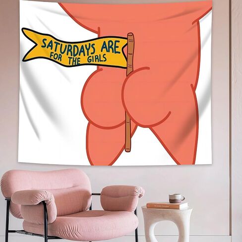 MeguMoon Funny Tapestry, Saturdays Are for The Girls Tapestry, Meme Tapestry for Bedroom Home Decor - 60x50in in Saudi Arabia