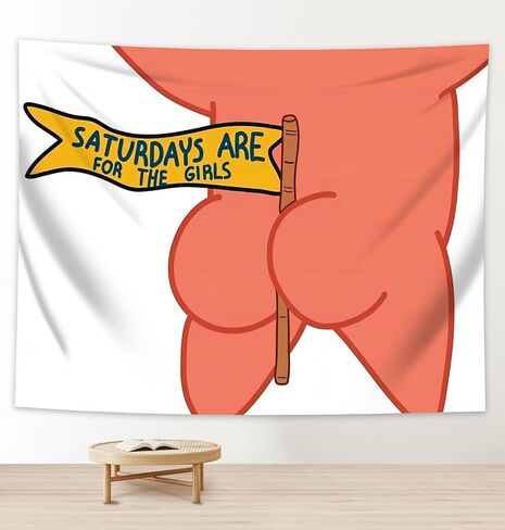 MeguMoon Funny Tapestry, Saturdays Are for The Girls Tapestry, Meme Tapestry for Bedroom Home Decor - 60x50in in Saudi Arabia