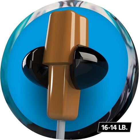 منتجات Bowlerstore مسار كرة البولينج الهجينة مسبقة الحفر - أزرق سماوي / أسود / أبيض 16 رطلاً in Saudi Arabia
