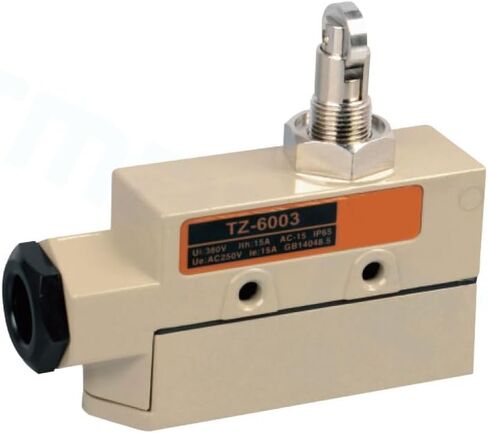 TZ-6003 Heavy Duty Commercial Door Micro Switch with Vertical Roller Plunger for Roll-up Door/Push & Pull Door | 250V 15A IP65 Waterproof Limit Switch -Type NO and Type NC in Saudi Arabia