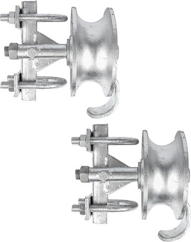 Sliding Gate Rollers, Steel Rolling Gate Hardware for 2'' (1-7/8'') Gate Frame & 1-5/8'' Track Pipe, Double U Bolt, 2 Pack in Saudi Arabia