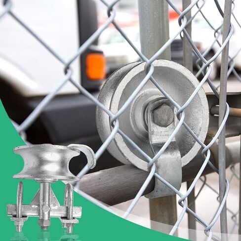 Sliding Gate Rollers, Steel Rolling Gate Hardware for 2'' (1-7/8'') Gate Frame & 1-5/8'' Track Pipe, Double U Bolt, 2 Pack in Saudi Arabia