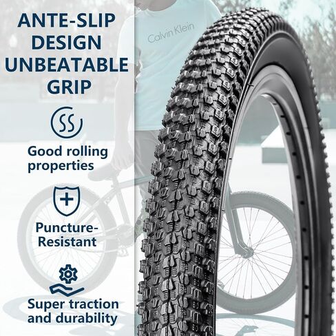 SIMEIQI Pair Bike Tires for Kids 12"/14"/16"/18"/20"x1.95" Compatible with 14"/16"/18"/20"x1.75"/1.95" Rim Replacement Bike Tires for Pavement Trail Hybrid Bicycles in Saudi Arabia