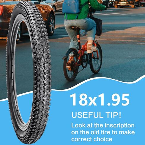 SIMEIQI Pair Bike Tires for Kids 12"/14"/16"/18"/20"x1.95" Compatible with 14"/16"/18"/20"x1.75"/1.95" Rim Replacement Bike Tires for Pavement Trail Hybrid Bicycles in Saudi Arabia