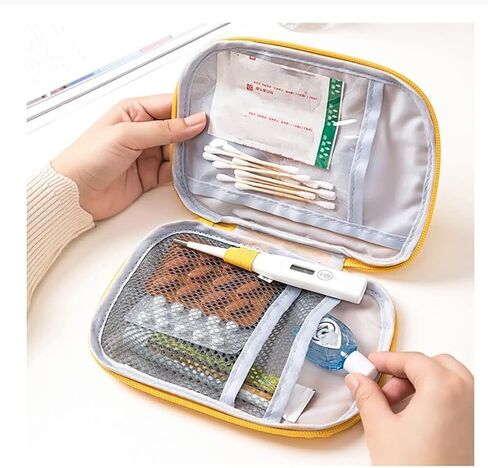 JJLFresheners 4Pcs Empty Travel Mini First Aid Pouch, Portable Outdoor First Aid Medical Rescue Bag Multi-Function Emergency Medicine Storage Organizer Bag Health and Household Supplies (Small) in Saudi Arabia