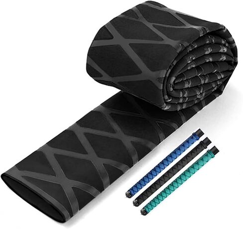 X-Tube Heat Shrink Wrap Tubing for Fishing Rod Grips with Non Slip Waterproof and Insulation 40 Inch Lengths Durable ﻿ (Black(Dia 30mm-1.2'')) in Saudi Arabia