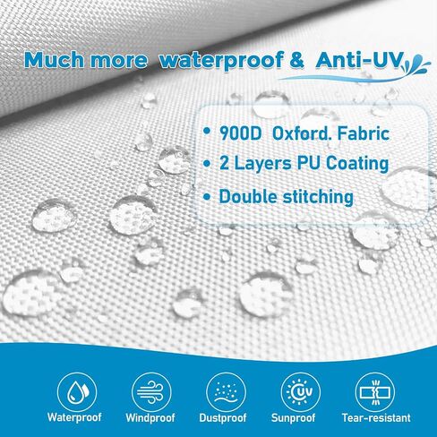 17-20ft Waterproof Trailerable Boat Cover Compatible with Pontoon Boat Accessories with 20 Windproof Straps & 2 Layers PU Coating for Rain Storm Snow Sun UV Protection & Storage in Saudi Arabia