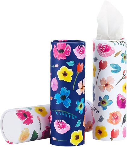 حامل مناديل السيارة مع مناديل الوجه وأنابيب مناديل السفر مناسبة تمامًا لحامل أكواب السيارة حاوية صندوق أسطواني للأنسجة in Kuwait