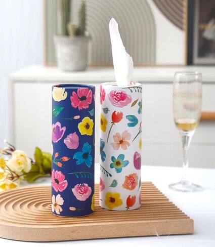 حامل مناديل السيارة مع مناديل الوجه وأنابيب مناديل السفر مناسبة تمامًا لحامل أكواب السيارة حاوية صندوق أسطواني للأنسجة in Kuwait