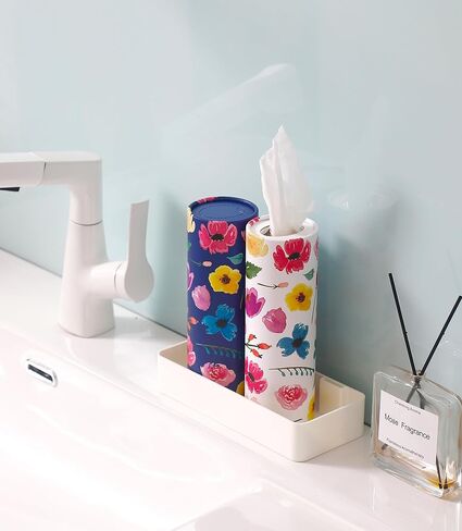 حامل مناديل السيارة مع مناديل الوجه وأنابيب مناديل السفر مناسبة تمامًا لحامل أكواب السيارة حاوية صندوق أسطواني للأنسجة in Kuwait