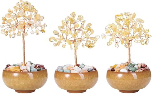 jovivi اللازورد الكريستال شجرة الأحجار الكريمة شفاء بلورات شجرة المال بونساي السيراميك قاعدة فنغ شوي شجرة الحياة، حظا سعيدا ريكي الطاقة الإيجابية، ديكور مكتب المنزل in Kuwait