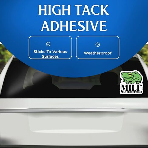 (3 عبوات) ملصق Man I Love Frogs - ملصق مضحك لعشاق الضفدع - ملصق فينيل مقاس 4x4 بوصة - مطبوع في الولايات المتحدة الأمريكية in Kuwait