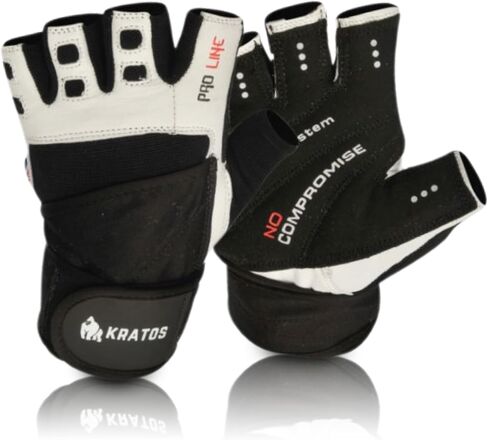 قفازات كراتوس لرفع الأثقال قابلة للتنفس للرجال والنساء| قفازات رياضية خفيفة الوزن للتمرين مع دعم للمعصم وحماية كاملة لراحة اليد | قبضة إضافية للياقة البدنية، والرفع، والتدريب، والتجديف، والسحب. in Kuwait