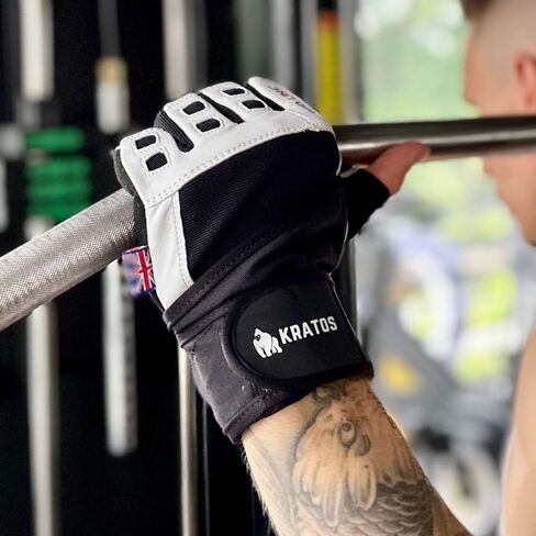 قفازات كراتوس لرفع الأثقال قابلة للتنفس للرجال والنساء| قفازات رياضية خفيفة الوزن للتمرين مع دعم للمعصم وحماية كاملة لراحة اليد | قبضة إضافية للياقة البدنية، والرفع، والتدريب، والتجديف، والسحب. in Kuwait