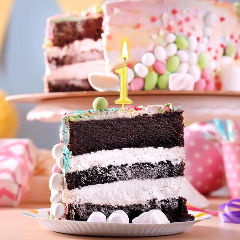 20 قطعة من شموع عيد الميلاد ذات الأرقام الذهبية من 1 إلى 19 شموع كعكة عيد الميلاد لتزيين الجزء العلوي من 0-9 كعكة لحفلات أعياد الميلاد وحفلات الزفاف والذكرى السنوية in Kuwait