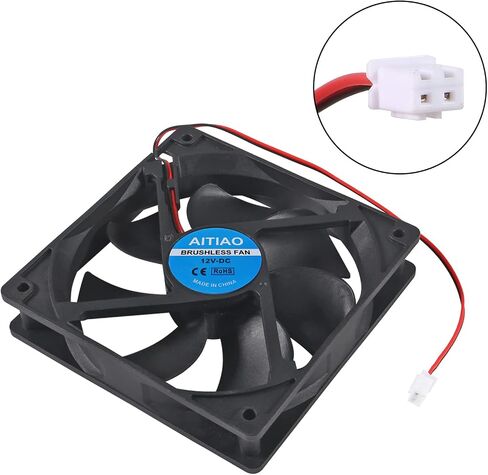4PCS 12025 Fan DC 12V Strong Quiet Computer Case Fan 120x120x25mm 2Pin High Performance Cooling Fan for 3D Printer Computer Case Fan DIY Cooling Ventilation Exhaust Equipment 1500RPM in Saudi Arabia
