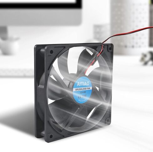 4PCS 12025 Fan DC 12V Strong Quiet Computer Case Fan 120x120x25mm 2Pin High Performance Cooling Fan for 3D Printer Computer Case Fan DIY Cooling Ventilation Exhaust Equipment 1500RPM in Saudi Arabia
