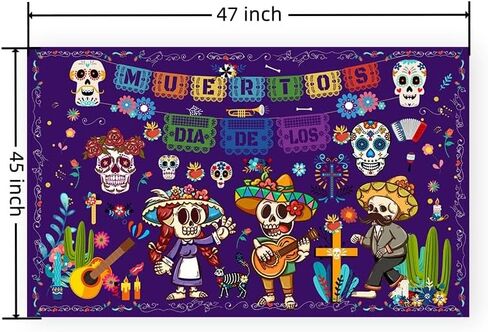 مجموعة ديكورات السيارة أو صندوق الهالوين، ديكور حفلات الهالوين الخارجية Dia de Los Muertos، ديكور صندوق السيارة يوم الموتى 14 قطعة in Saudi Arabia