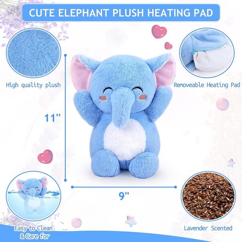 Penguin Stuffed Animal Microwavable Heating Pad, 1.2lb Heating Pads for Cramps & Period Pain Relief, Period Cramps for Women & Girls, Gift for Daughter Wife Heating Pad with Lavender Scented in Kuwait