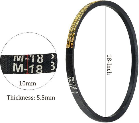 M-38 Drive V-Belt - [38 Inch Pitch Girth] Wrapped Industrial Power Rubber Belt for Transmission Use, JIS Standard, 10mm Width 5.5mm Thick in Saudi Arabia