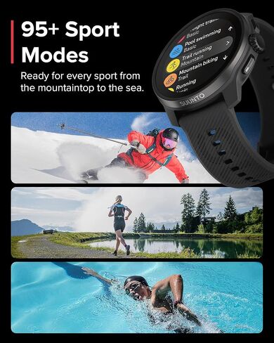 ساعة SUUNTO Race S الرياضية بنظام تحديد المواقع العالمي (GPS)، شاشة لمس AMOLED عالية الدقة مع وضع الاستعداد ثلاثي الأبعاد، نظام GNSS مزدوج النطاق، خريطة عالمية غير متصلة بالإنترنت، رؤى التدريب والتعافي المتقدمة، 95+ رياضات متعددة، مدمج وخفيف، برتقالي قوي in Kuwait