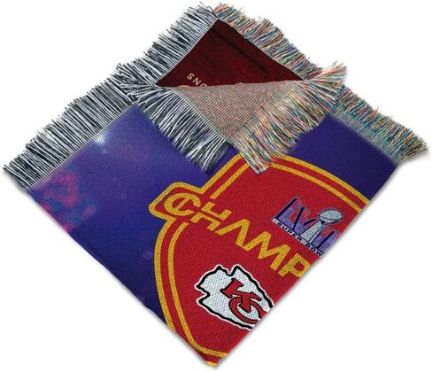 Northwest NFL Kansas City Chiefs Super Bowl LVIII Champions Woven Tapestry, 48" x 60", Elite Champs in Saudi Arabia