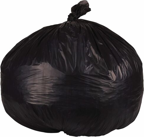 Boardwalk H8046HKKR01 منخفض الكثافة 45 جالون 0.6 مل 40 بوصة × 46 بوصة بطانات علب النفايات - أسود (25 كيسًا/لفة، 4 لفات/كرتون) in Kuwait