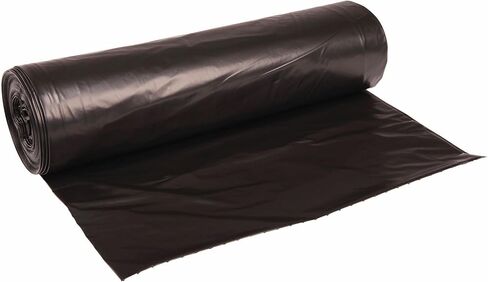 Boardwalk H8046HKKR01 منخفض الكثافة 45 جالون 0.6 مل 40 بوصة × 46 بوصة بطانات علب النفايات - أسود (25 كيسًا/لفة، 4 لفات/كرتون) in Kuwait